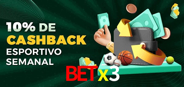 10% de bônus de cashback na Betx3